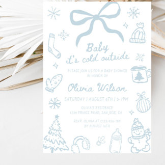 Baby It’s Cold Outside Baby Shower Party Invitation