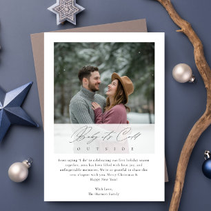 Baby It’s Cold Outside Newlywed First Christmas Holiday Card