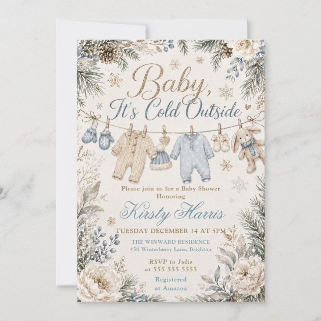 Baby It’s Cold Outside Shower Invitation (Front)