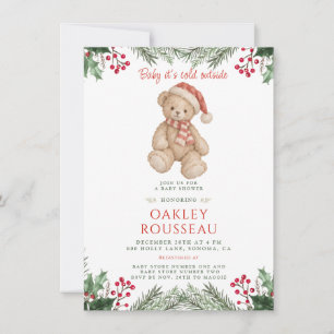 Baby It’s Cold Outside Teddy Bear Baby Shower Invitation