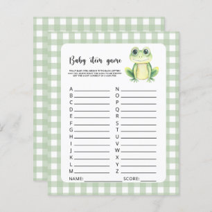 Baby Item Game. Frog Baby Shower Game