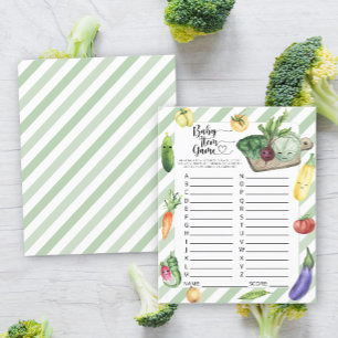 Baby Item Game. Veggie Baby Shower Game