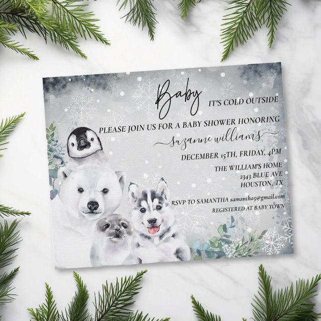 Baby It's Cold Outside Arctic Animal Shower Winter (Creator Uploaded)