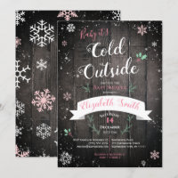 Baby it's cold outside baby girl babyshower