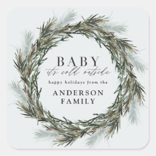 Baby it's cold outside baby holiday stickers