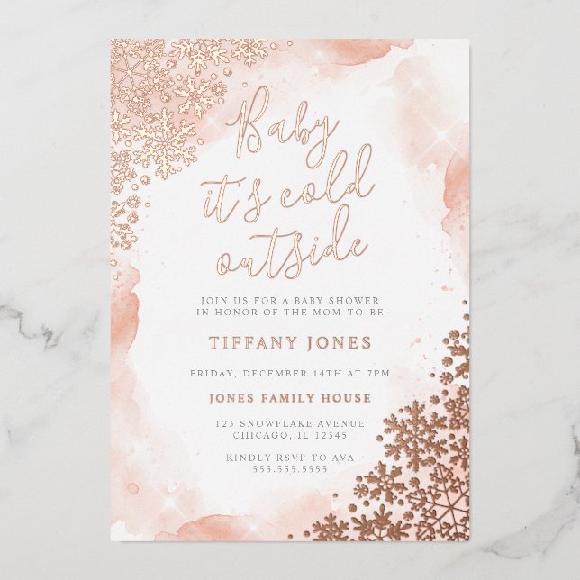 Baby it's cold outside Baby shower  (Front)