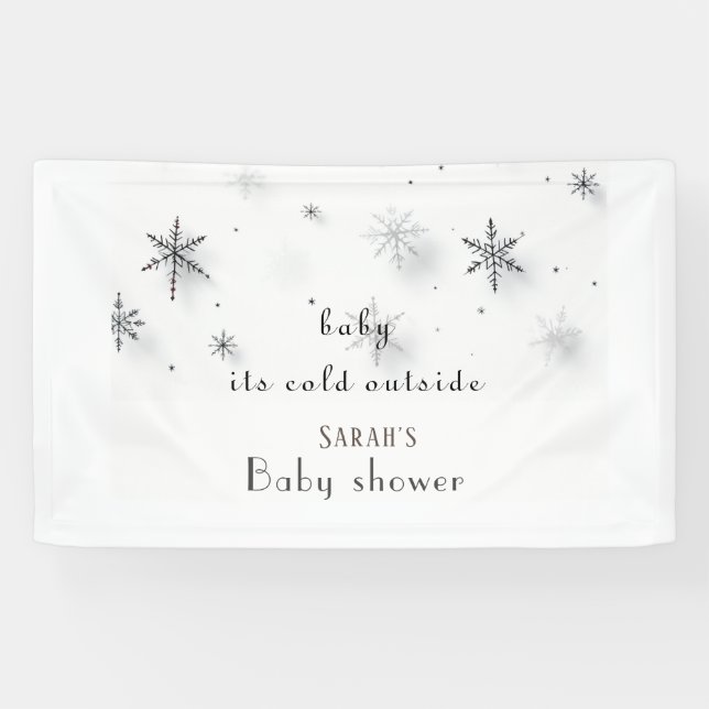 baby its cold outside Baby shower  Banner (Horizontal)