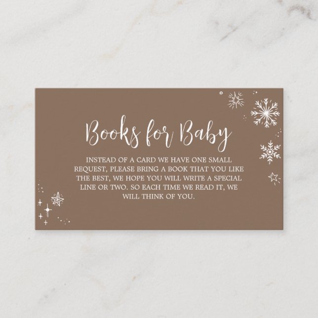 Baby It's Cold Outside Baby Shower Books for Baby Enclosure Card (Front)