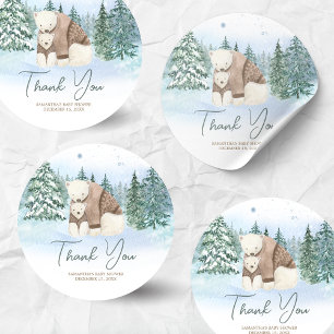 Baby It's Cold Outside Baby Shower Classic Round Sticker