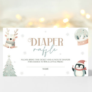 Baby Its Cold Outside Baby Shower Diaper Raffle Enclosure Card