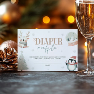 Baby Its Cold Outside Baby Shower Diaper Raffle Enclosure Card