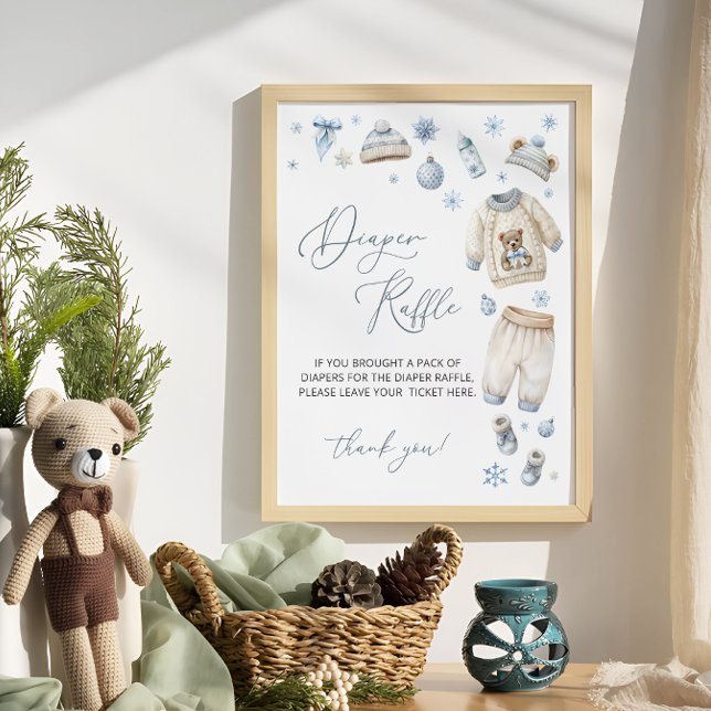 Baby Its Cold Outside Baby Shower Diaper Raffle Poster (Creator Uploaded)