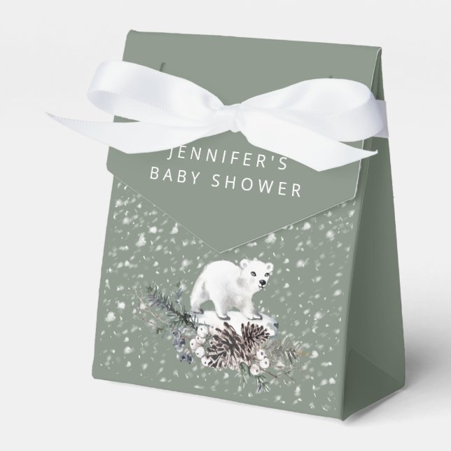 Baby its cold outside baby shower favour box (Front Side)