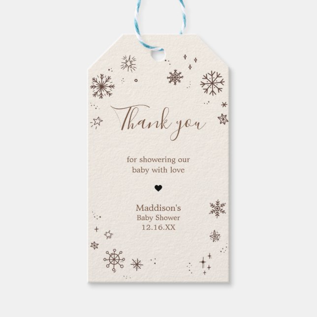 Baby It's Cold Outside Baby Shower Favour Tag (Front)