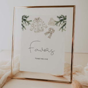 Baby It's Cold Outside Baby Shower  Favours Poster