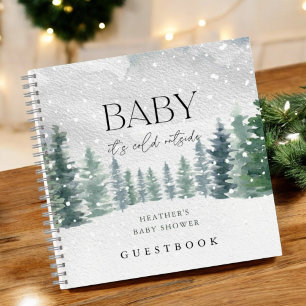Baby It's Cold Outside Baby Shower Guestbook Notebook