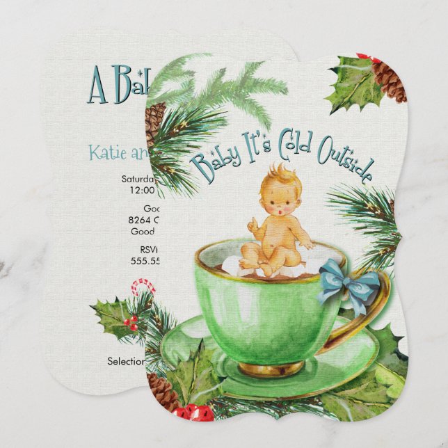 Baby It's Cold Outside | Baby Shower Invitation (Front/Back)