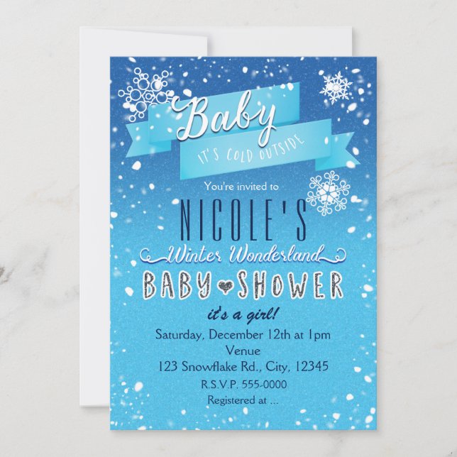 BABY It's Cold Outside BABY SHOWER Invitation (Front)