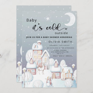 Baby it's cold outside baby shower invitation