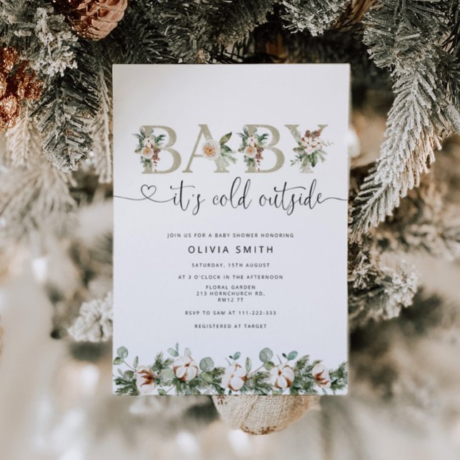 Baby its cold outside baby shower invitation (Creator Uploaded)