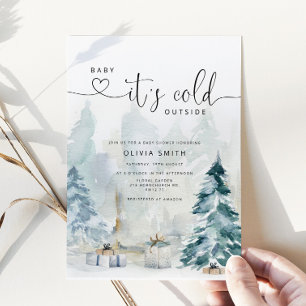 Baby it's cold outside baby shower invitation
