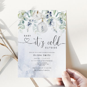 Baby it's cold outside baby shower invitation