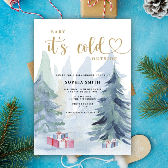 Baby it's cold outside baby shower  invitation (Creator Uploaded)