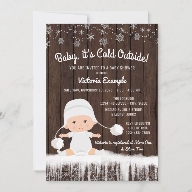 Baby its Cold Outside Baby Shower Invitation (Front)