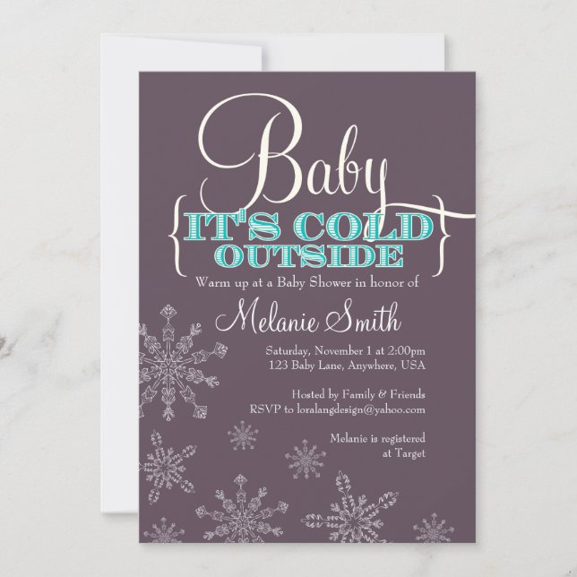 Baby It's Cold Outside Baby Shower Invitation (Front)
