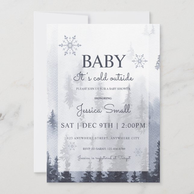 Baby Its Cold Outside Baby Shower Invitation (Front)