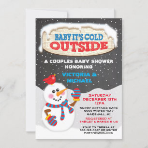 Baby it's cold outside baby shower invitation