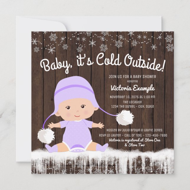Baby its Cold Outside Baby Shower Invitations (Front)