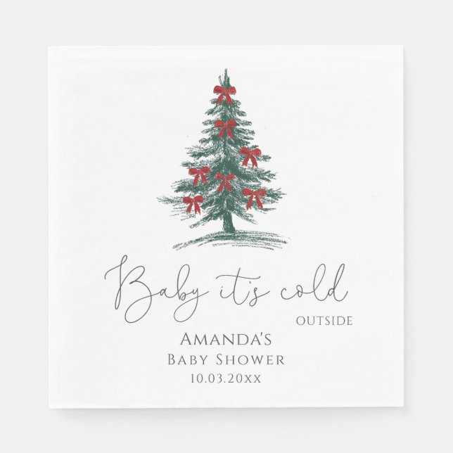 Baby It's Cold Outside Baby Shower Napkin (Front)