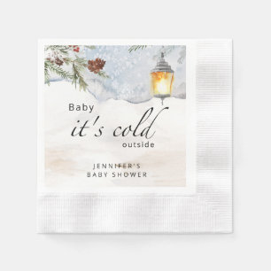 Baby its cold outside baby shower napkins
