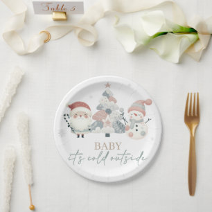 Baby its Cold Outside Baby Shower Paper Plate