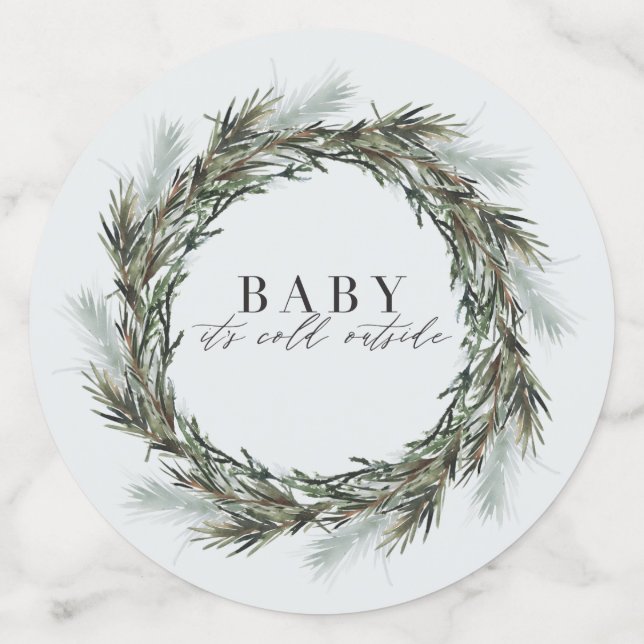 Baby its cold outside baby shower party decor confetti (Large Back)