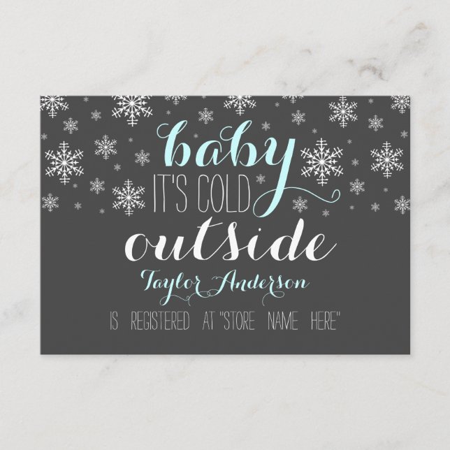 Baby it's Cold Outside Baby Shower Registry Insert (Front)