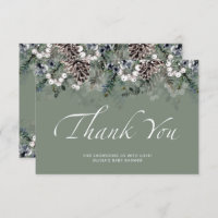 Baby its cold outside baby shower thank you card