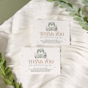 Baby Its Cold Outside Baby Shower Thank You Card