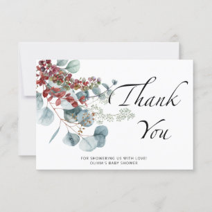 Baby its cold outside baby shower thank you card