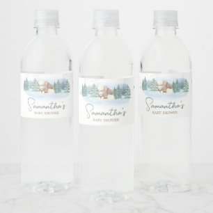 Baby It's Cold Outside Baby Shower Water Bottle Label