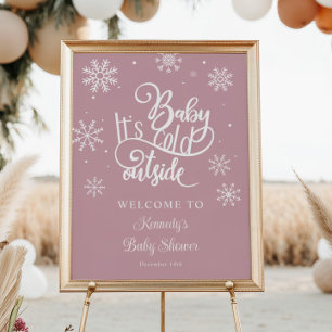 Baby It's Cold Outside Baby Shower Welcome Poster