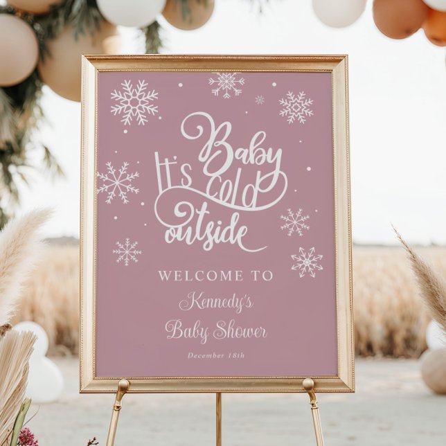 Baby It's Cold Outside Baby Shower Welcome Poster (Creator Uploaded)