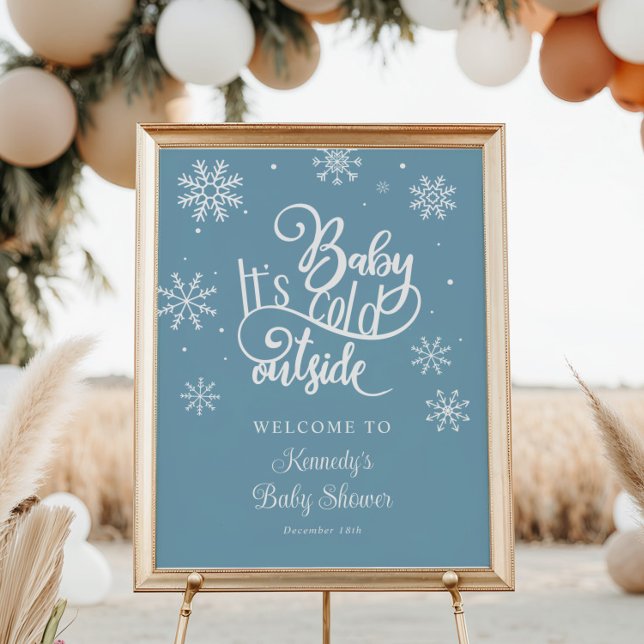 Baby It's Cold Outside Baby Shower Welcome Poster (Creator Uploaded)