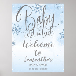 Baby It's Cold Outside Baby Shower Welcome Sign