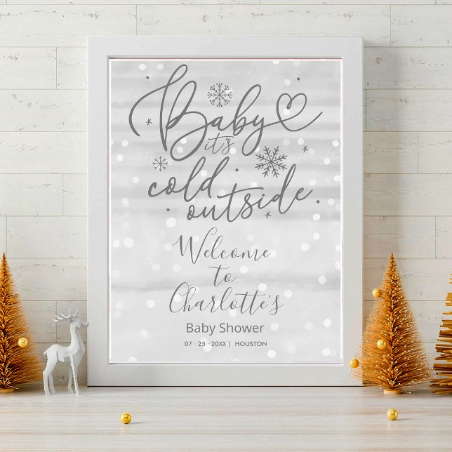 Baby It's Cold Outside Baby Shower Welcome Sign (Creator Uploaded)