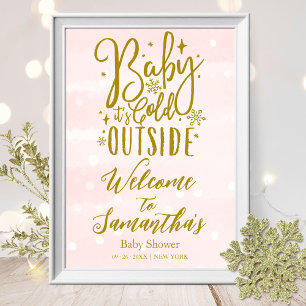 Baby It's Cold Outside Baby Shower Welcome Sign