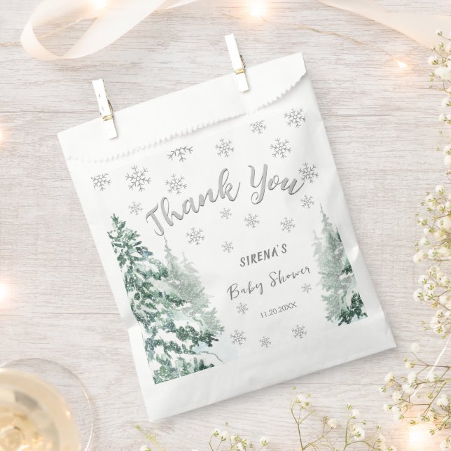 Baby it's Cold Outside Baby Shower Winter Favour Bag (Clipped)