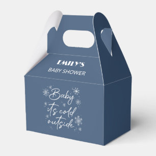 Baby It's Cold Outside Blue Favour Box