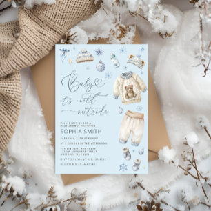 Baby it's Cold Outside Boy Baby Shower Invitation
